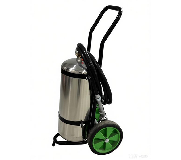 Korean stainless steel wheeled fire extinguisher