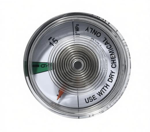 Fire extinguisher pressure gauge